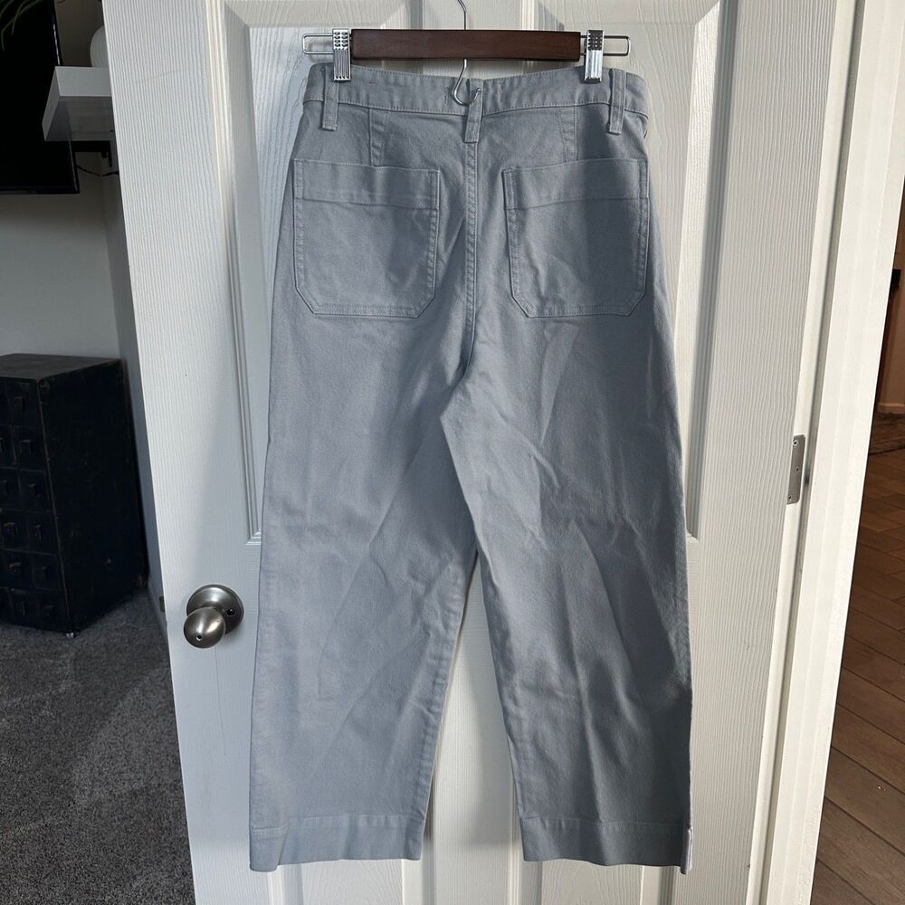 madewell slim emmett wide leg crop pants size 26 blue high rise 90s style - Picture 5 of 7
